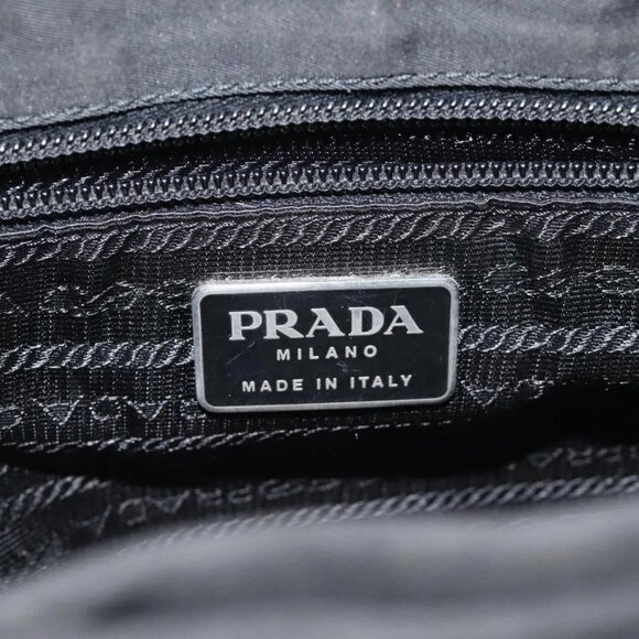 PRADA Shoulder Bag Nylon Black Silver Auth 129067 - Picture 12 of 16